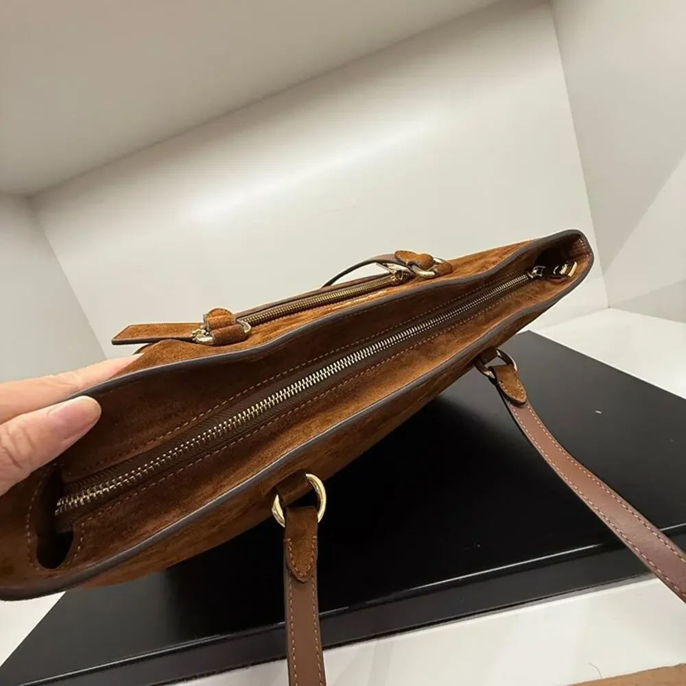 NEW‼️Coach Station Tote Bag CEW20 suede/Gold/Warm Brown